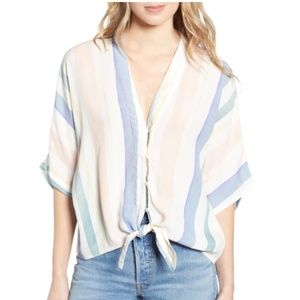 NWT Rails Thea Stripe Tie Hem Shirt